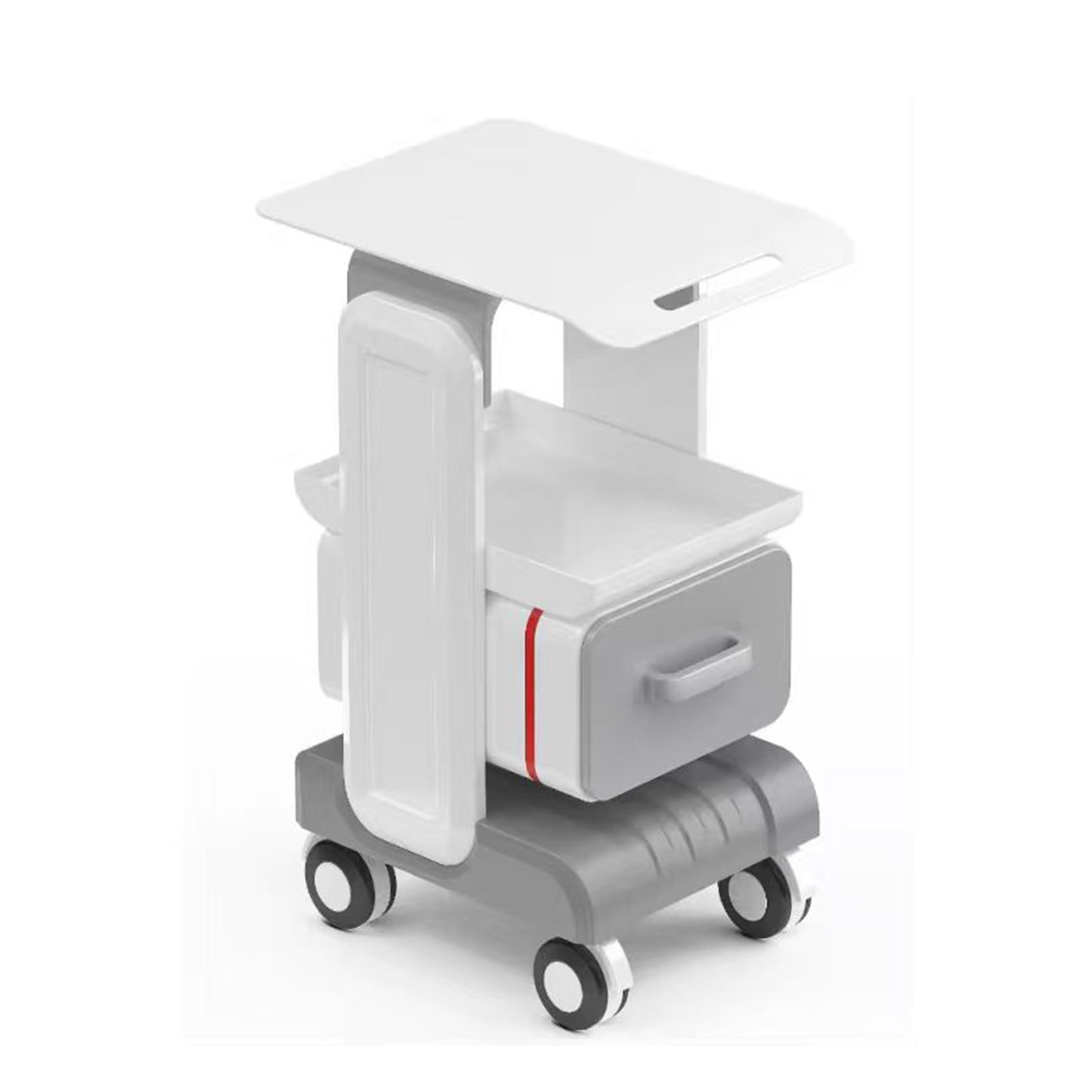 SHEYERA Professional Medical Cart for Shockwave Therapy Machine Dual-Layer Storage Space Mobile Design with Drawers Supports Up to 132 lbs Ideal for Home, Hospital, Office, and Clinic