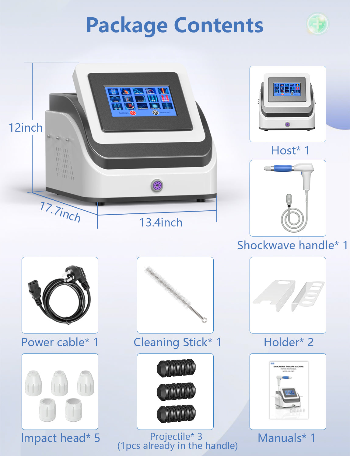 Shockwave Therapy ESWT Machine Extracorporeal Physical Therapy,Relieve Body Muscle and Joints Pain Massager 8Bar for Back Elbows Foot,Painless,Non-Invasive,No Side Effects, DR-88